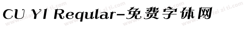 CU Y1 Reqular字体转换